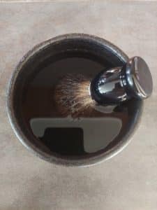 cleaning shaving brush